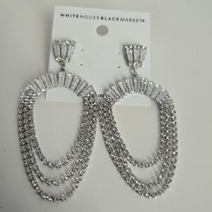 🍒White House Black Market Silver Earrings